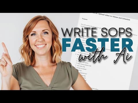 How to write a Standing Operating Procedures FASTER in 2025 - SOP Example